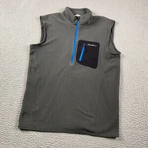 Eddie Bauer First Ascent Sweater Vest Men's Medium Gray Gorpcore Outdoors